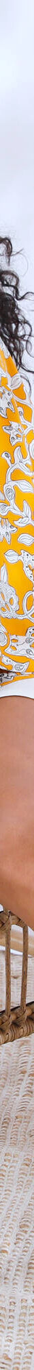 Veste kimono fluide, imprimé floral (jaune / écru) Veste kimono fluide, imprimé floral (jaune / écru)